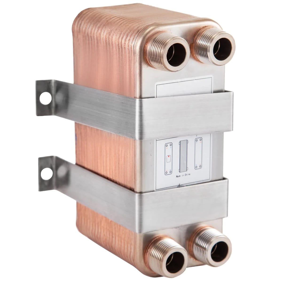 Schimbator de Caldura Placi Inox 316L, 40 Placi, Conexiuni 3/4” MNPT, Compact 4