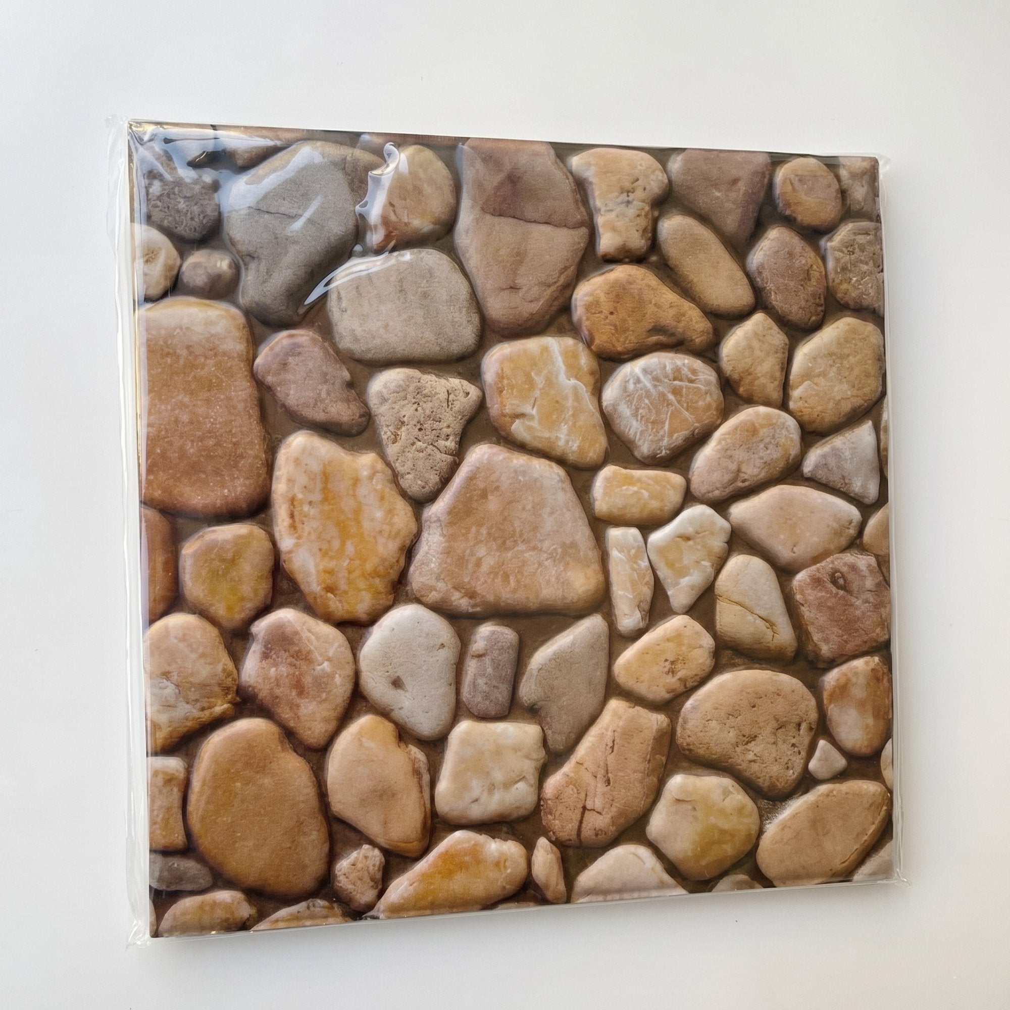 Set 10 Placi Decorative 3D Autoadezive, Imitatie Piatra Maro, 30x30 cm, Grosime 3 mm 6