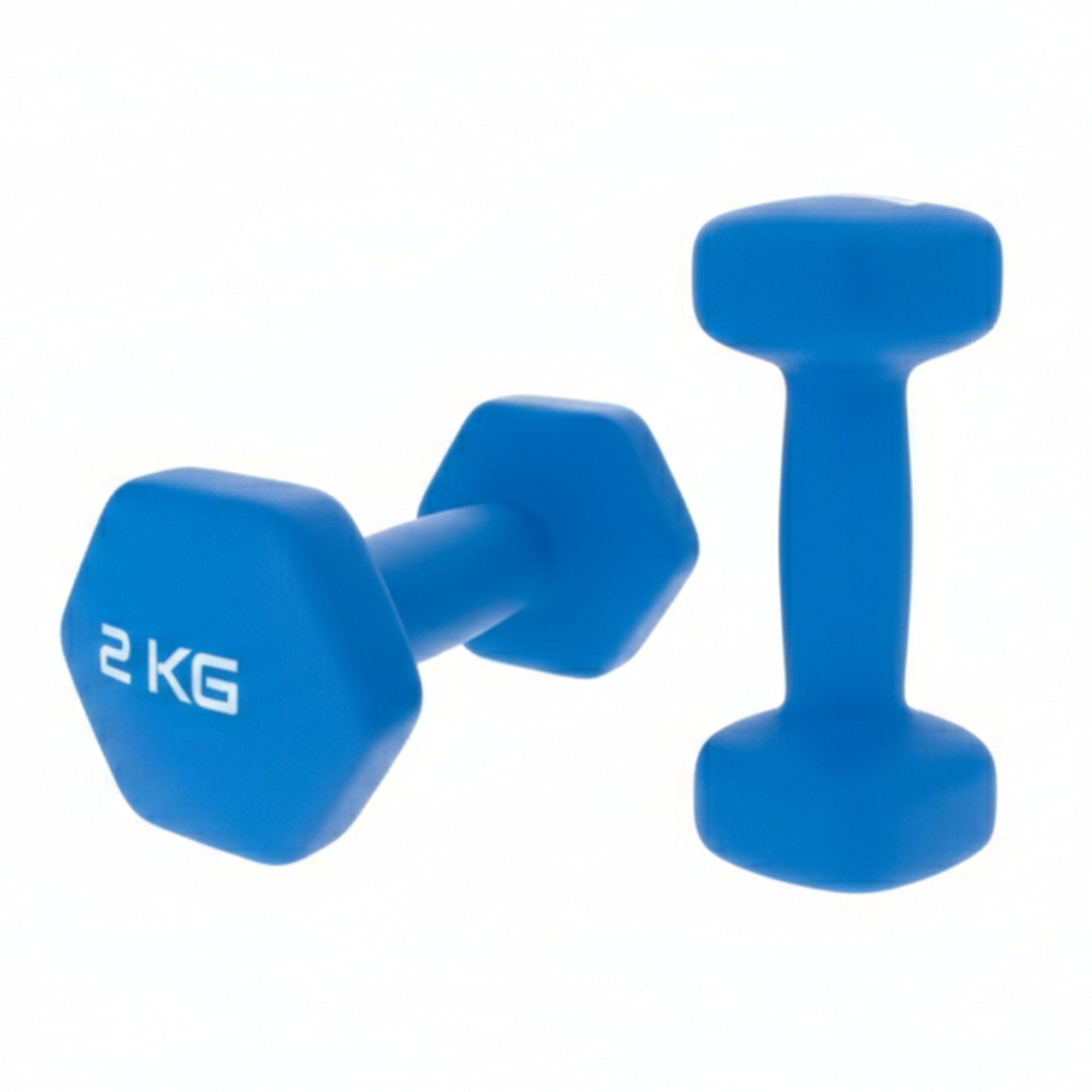 Set 2 Gantere Fitness din Fonta si Vinil, 2 x 2 kg, Albastru 5