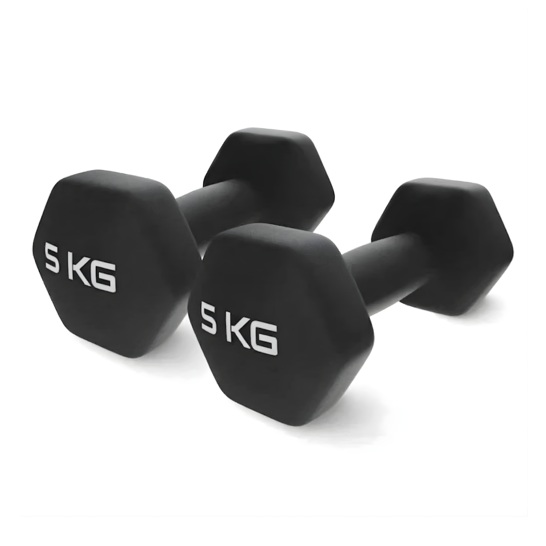 Set 2 Gantere Fitness din Fonta si Vinil – 2 x 5 kg, Negru 1