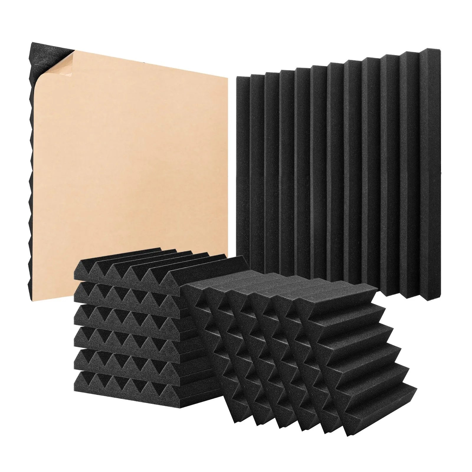Set 24 Panouri Burete Cofrat – 30x30x5 cm, Autoadezive, Densitate Ridicata 1