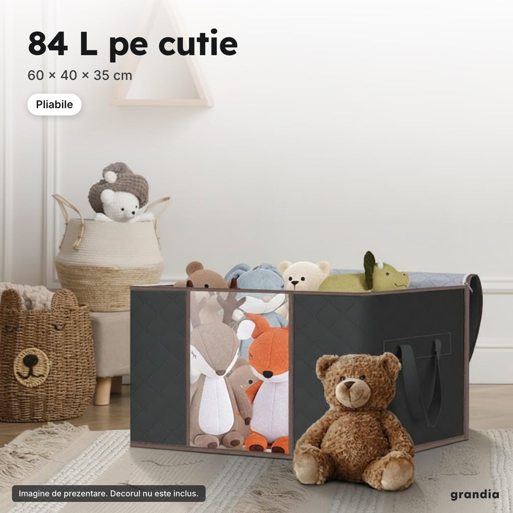 Set 3 cutii textile 84 L – 84 L pe cutie