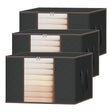 Set 3 Cutii depozitare 84L pliabile cu fereastră transparentă 60x40x35 cm 1