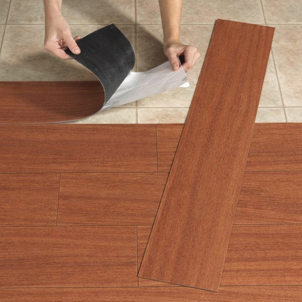Set 36 Placi Autoadezive pentru pardoseala cu Aspect de Lemn Stejar 3
