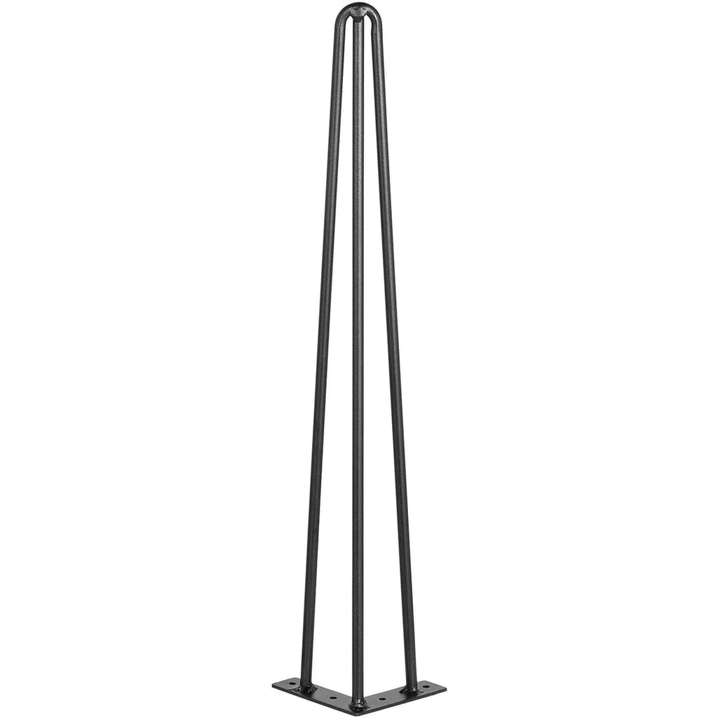 Set 4 Picioare Masa, 40 cm, Negru – Otel Carbon, 3 Tije, Capacitate 100 kg/picior 2