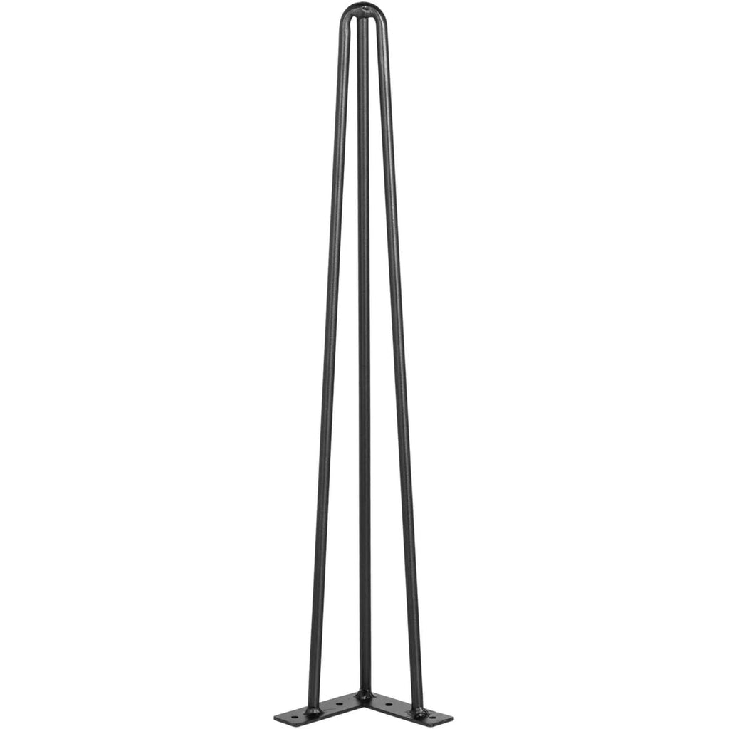 Set 4 Picioare Masa, 76 cm, Negru – Otel Carbon, 3 Tije, Capacitate 100 kg/picior 2