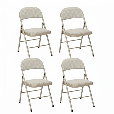 Set 4 Scaune Pliabile pentru Interior, Structura Metalica Rezistenta, Tapiterie Piele PU, Spatar Ergonomic 1