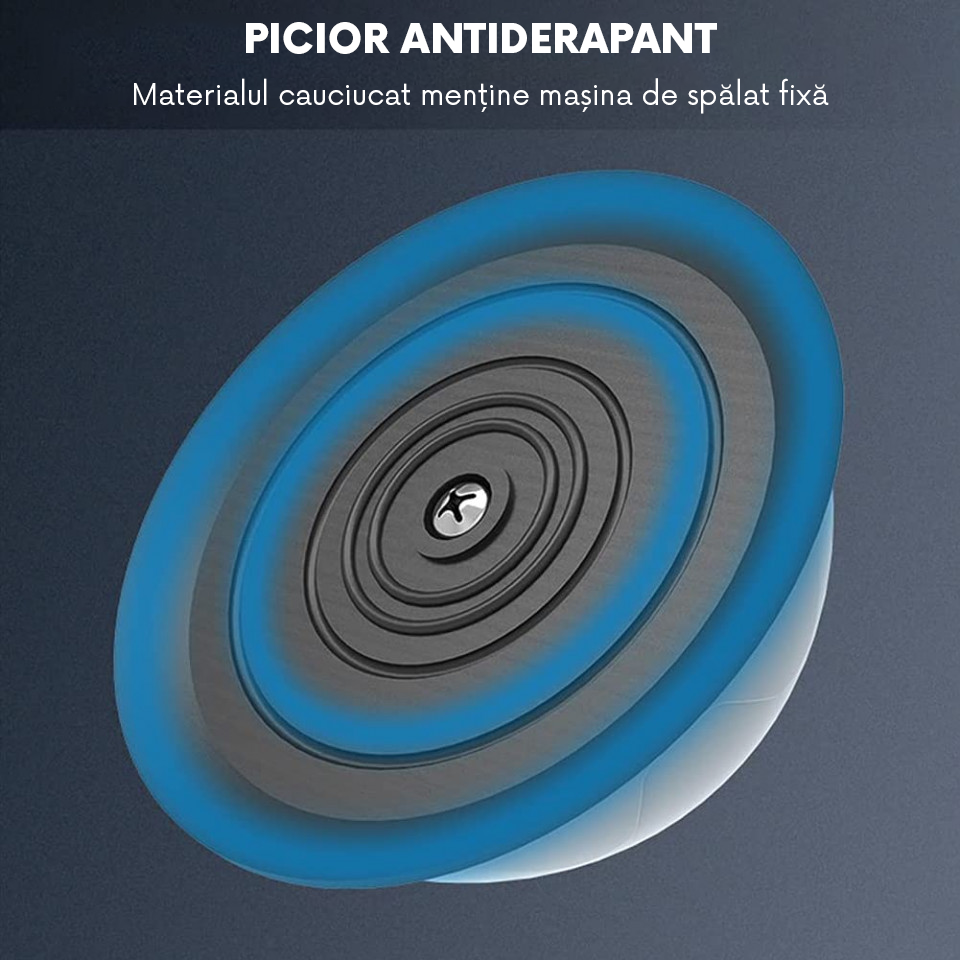 Set 4 Suporturi Antivibrații pentru Mașina de Spălat, Piciorușe Anti-Zgomot