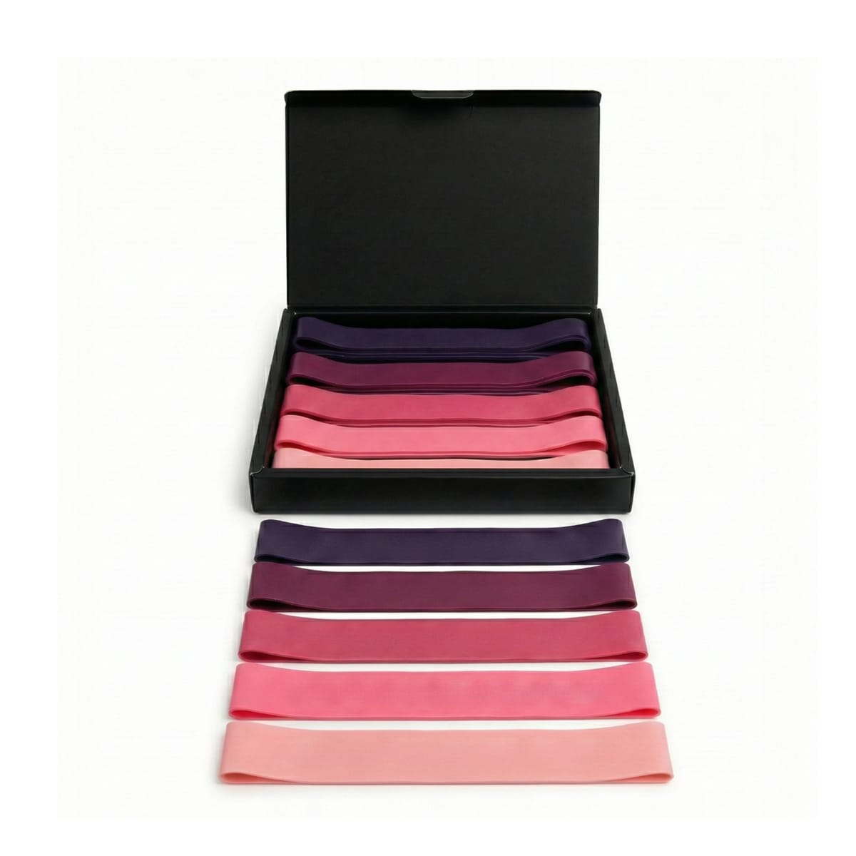 Set 5 Benzi Elastice Fitness, Mini Power Band, Latex Natural, 5 Niveluri Rezistenta, Yoga & Pilates 1