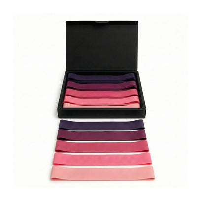 Set 5 Benzi Elastice Fitness, Mini Power Band, Latex Natural, 5 Niveluri Rezistenta, Yoga & Pilates 1
