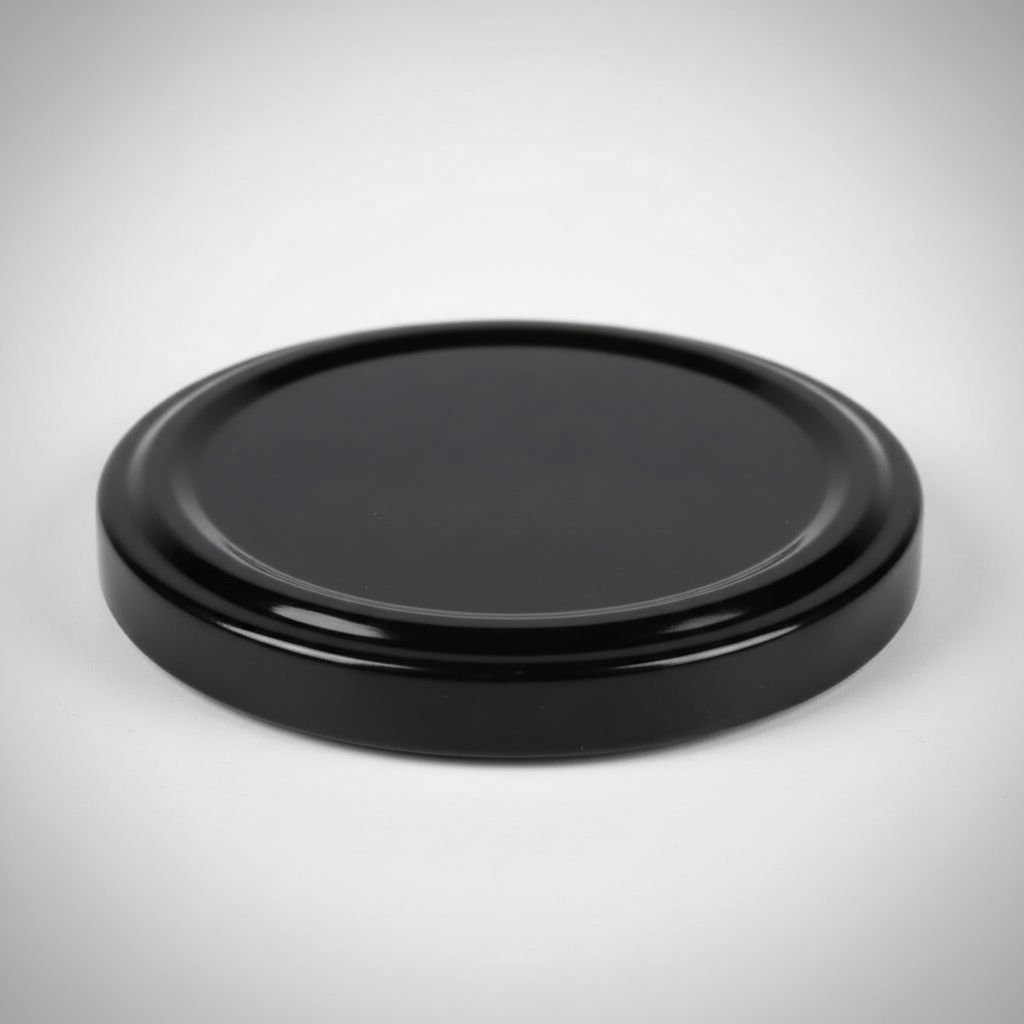 Set 50 capace pentru borcane, negre, etansare sigura pentru conserve si dulceturi, 68 mm 6