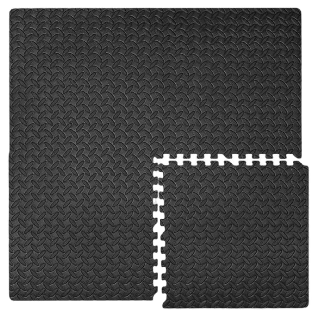 Set de 4 Covorașe Puzzle din Spumă, 61.5x61.5cm, Antracit, pentru Fitness 1