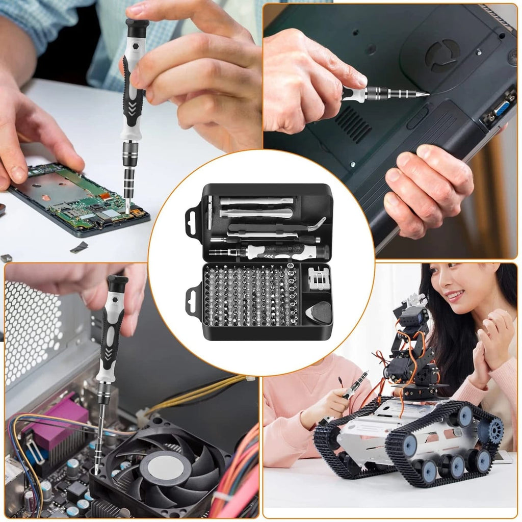 Set surubelnita de precizie cu 122 capete interschimbabile, trusa compacta pentru reparatii electronice 4