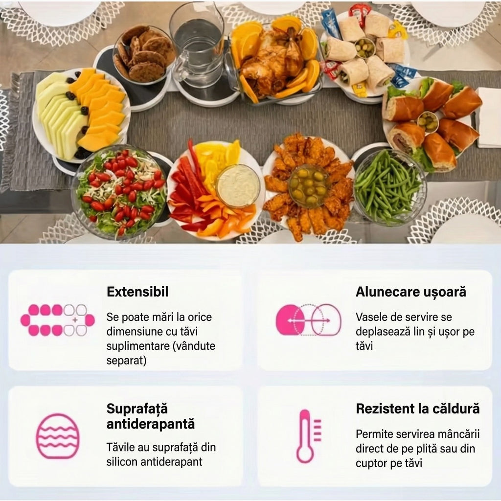 Extensibil, suprafață antiderapantă, rezistent la căldură