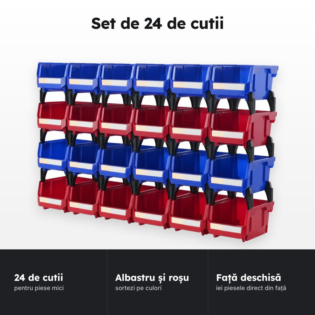 Set 24 cutii depozitare – Set de 24 de cutii