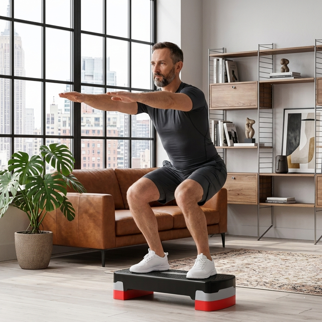 Stepper Fitness pentru Aerobic Negru-Rosu, Reglabil pe 2 Inaltimi (10-15 cm) 1