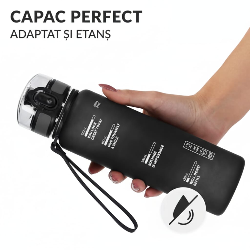 Sticlă de Apă 650 ml Tritan - Rezistentă la Șocuri, Ideală pentru Fitness 4
