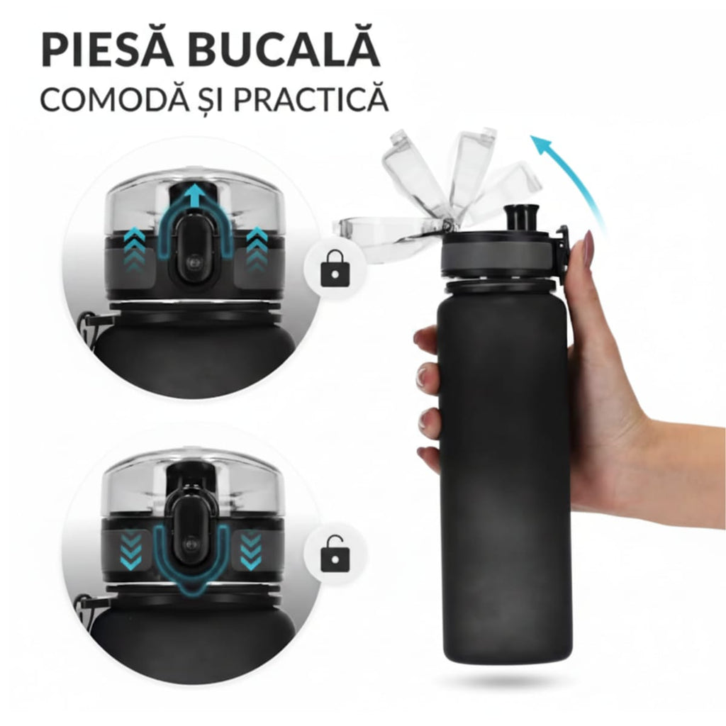 Sticlă de Apă 650 ml Tritan - Rezistentă la Șocuri, Ideală pentru Fitness 6