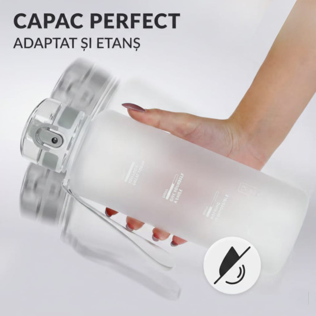 Sticla sport de apa, alba 1000 ml 2
