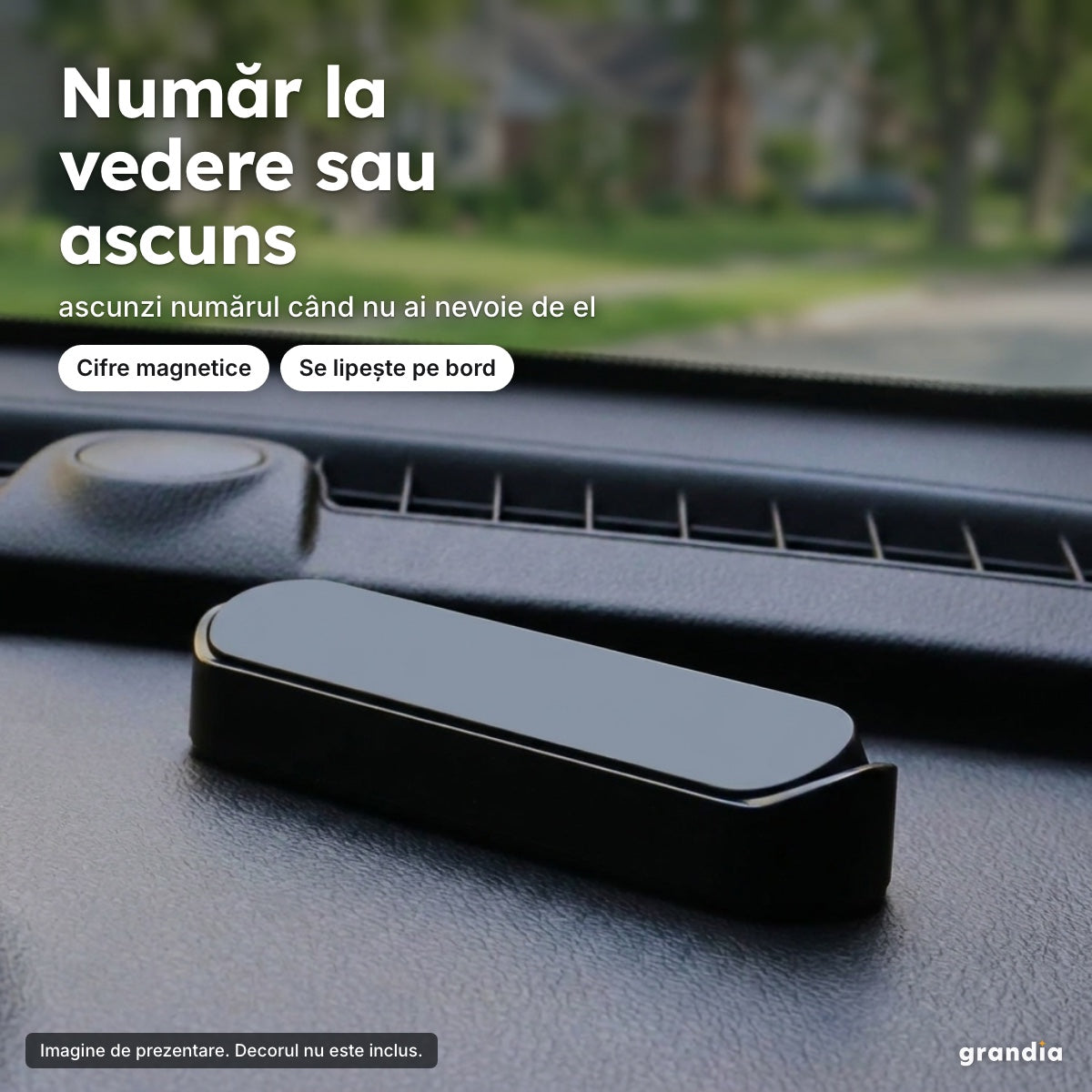 Suport auto pentru numărul de telefon – Număr la vedere sau ascuns