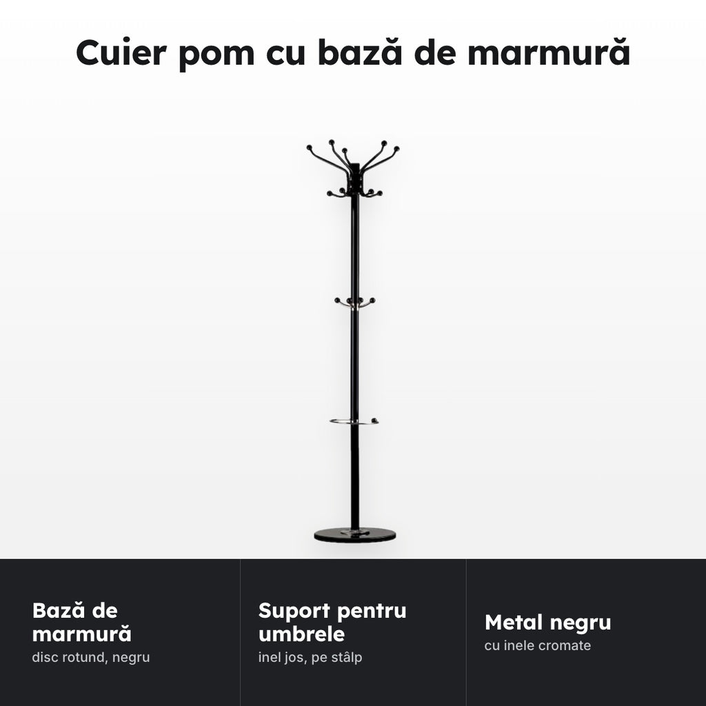 Cuier pom cu bază de marmură – Cuier pom cu bază de marmură