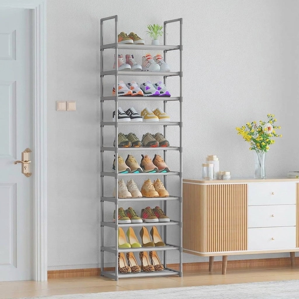 Suport pantofi metalic 10 niveluri, etajera incaltaminte pentru hol si dressing 2