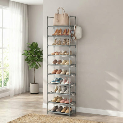 Suport pantofi metalic 10 niveluri, etajera incaltaminte pentru hol si dressing 1