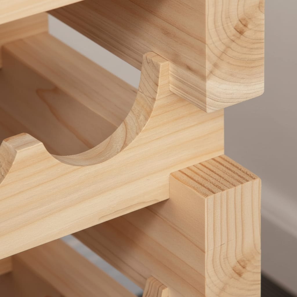 Suport Vinuri 4 Rafturi Lemn Brad Rustic, Design Modular Stabil 6