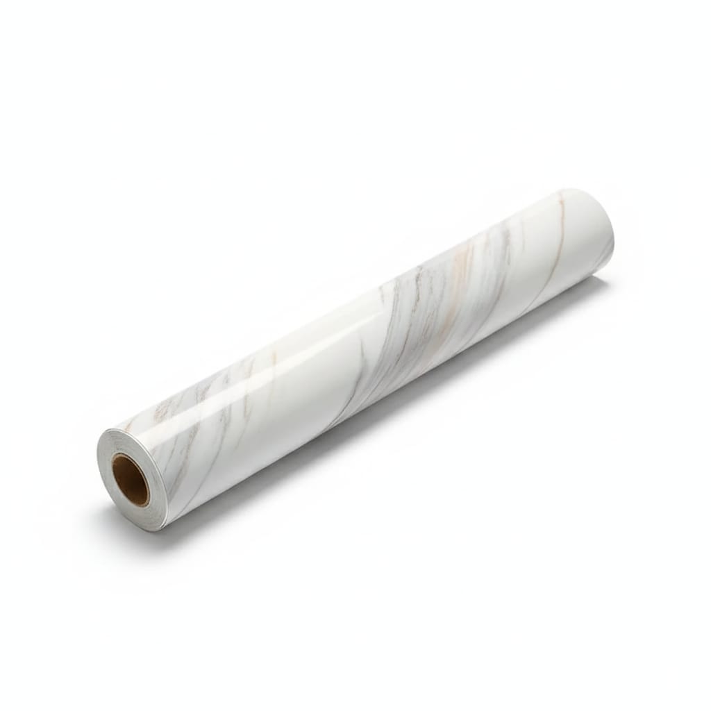 Tapet autoadeziv premium cu model marmura pentru blaturi, mobilier si bucatarie, hartie tapet alba 3