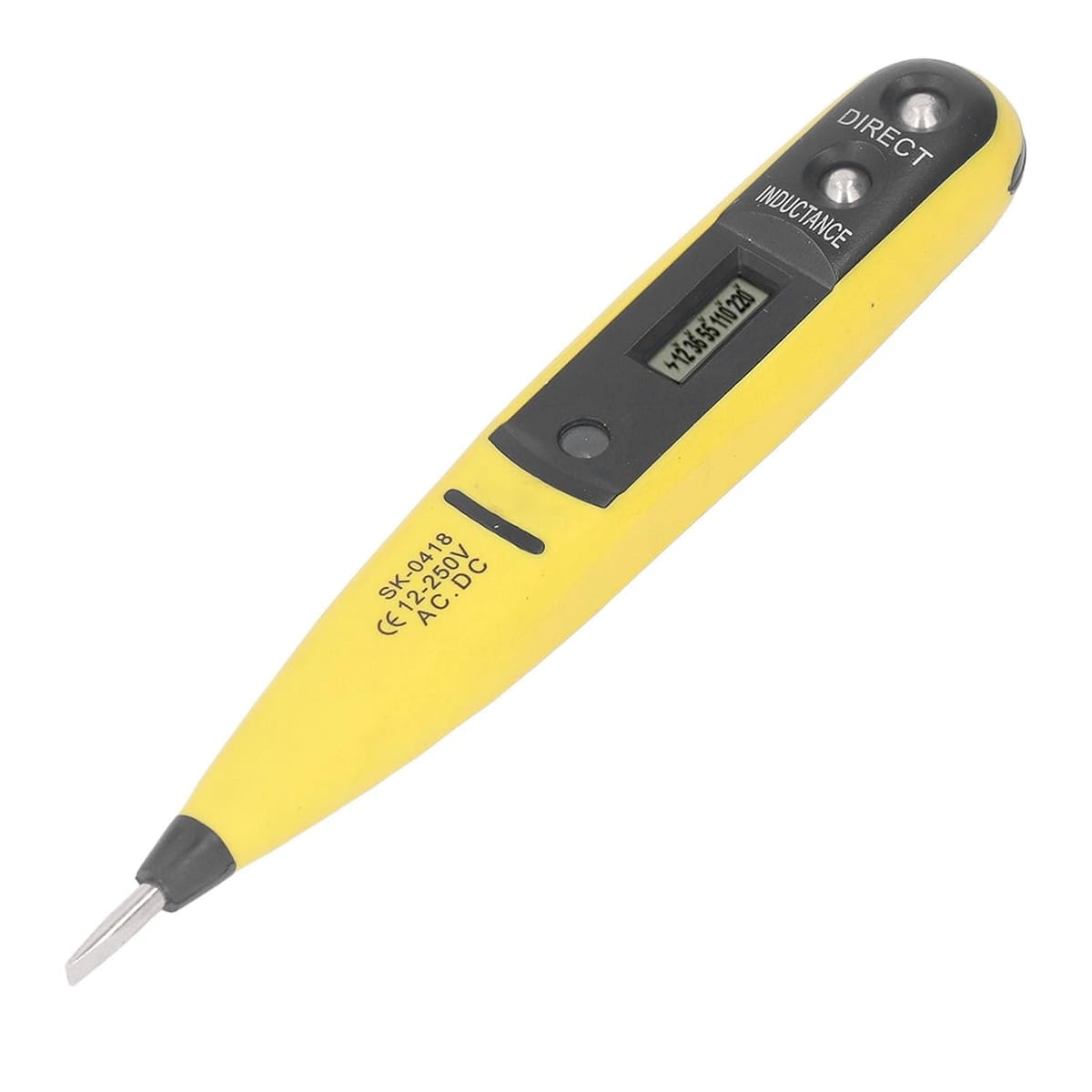 Tester tensiune digital cu ecran LCD, 12–250V, contact/inductiv 1