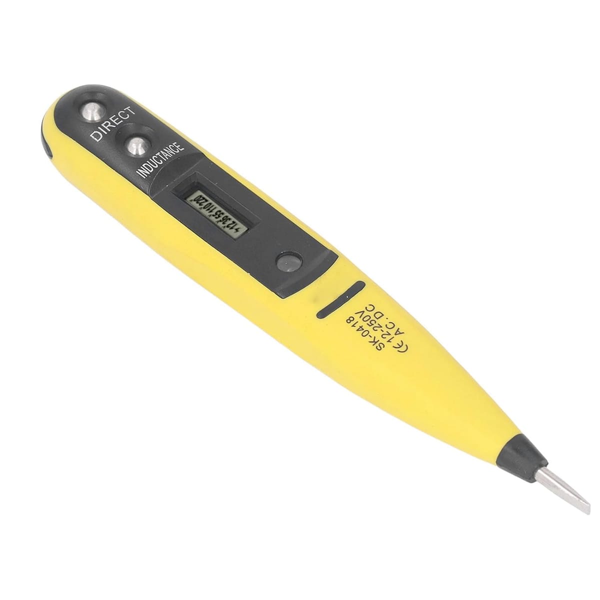 Tester tensiune digital cu ecran LCD, 12–250V, contact/inductiv 2