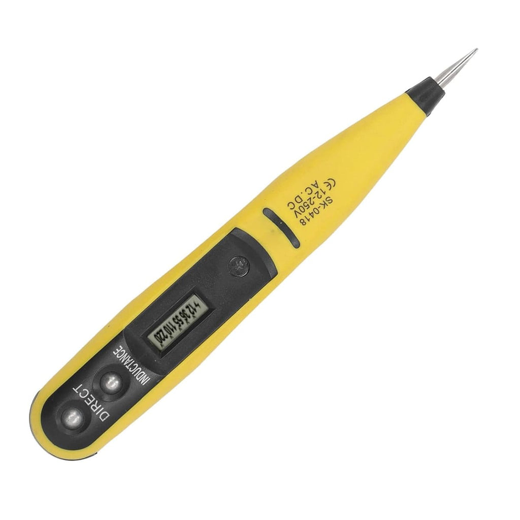 Tester tensiune digital cu ecran LCD, 12–250V, contact/inductiv 4