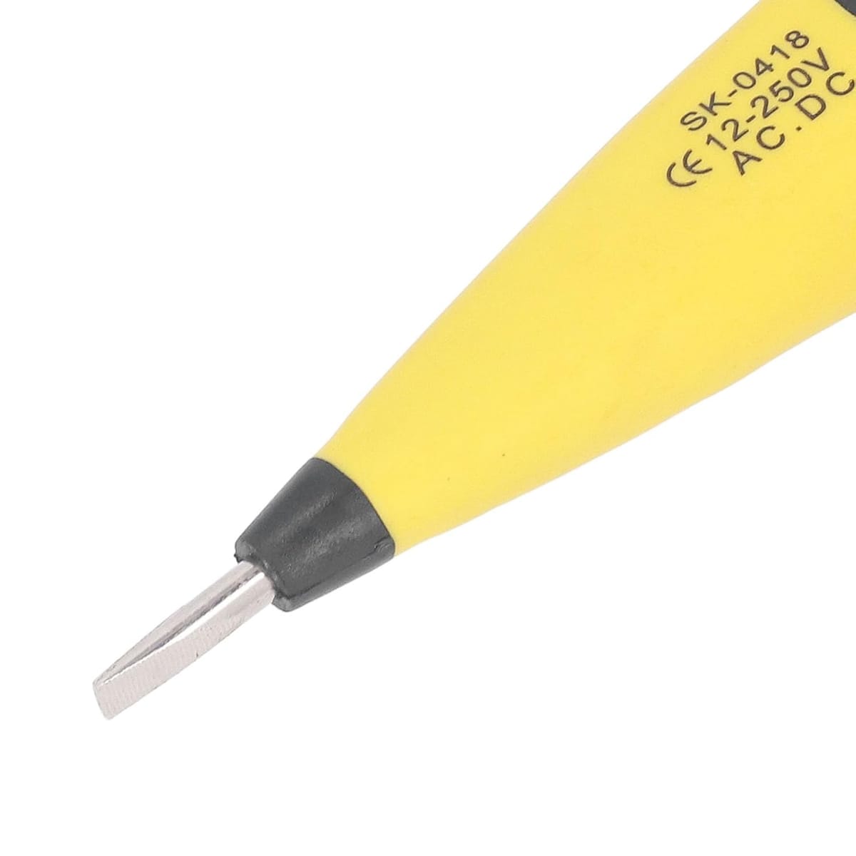 Tester tensiune digital cu ecran LCD, 12–250V, contact/inductiv 5