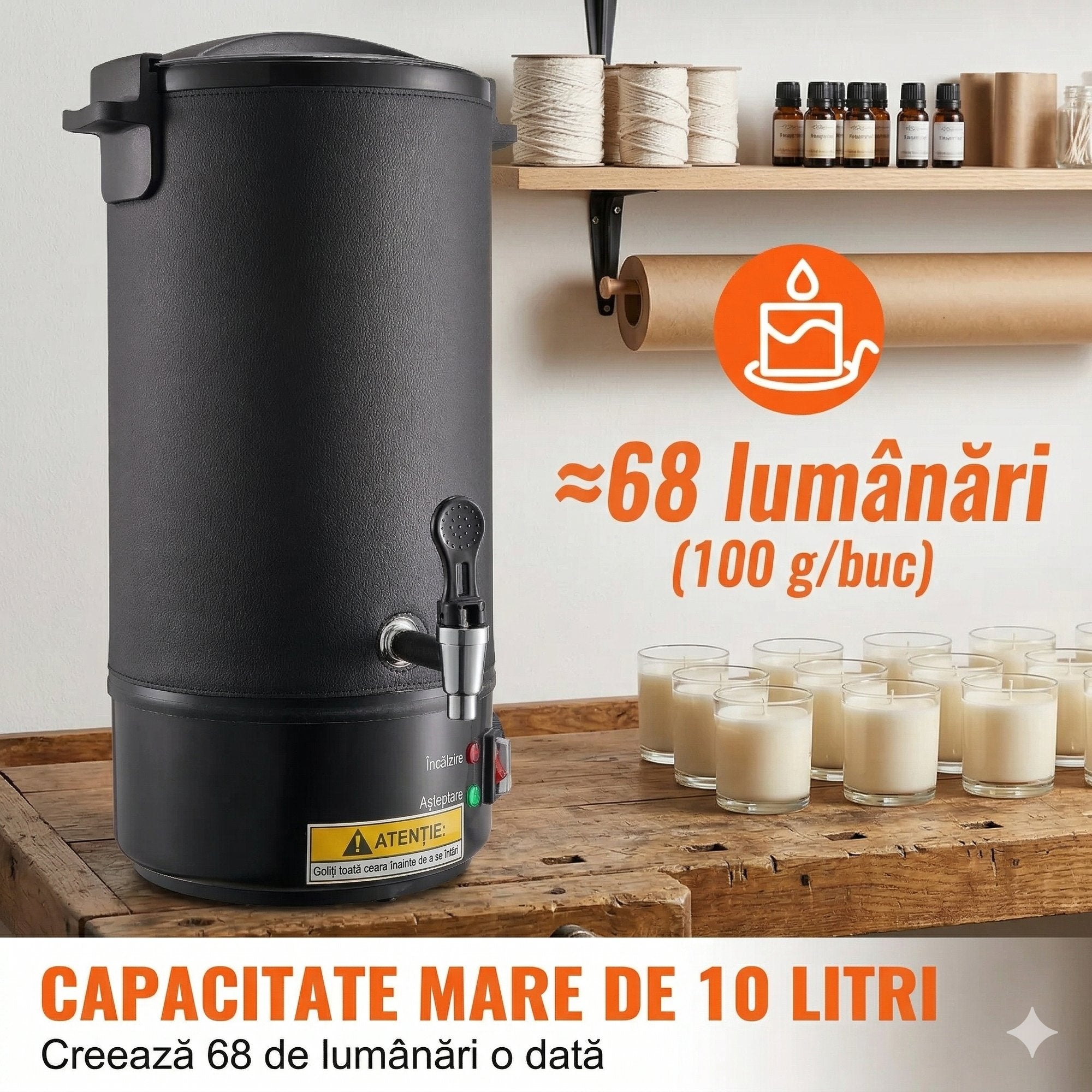 Topitor Electric de Ceara 10L – 1100W, Control Temperatura 30-110°C 4