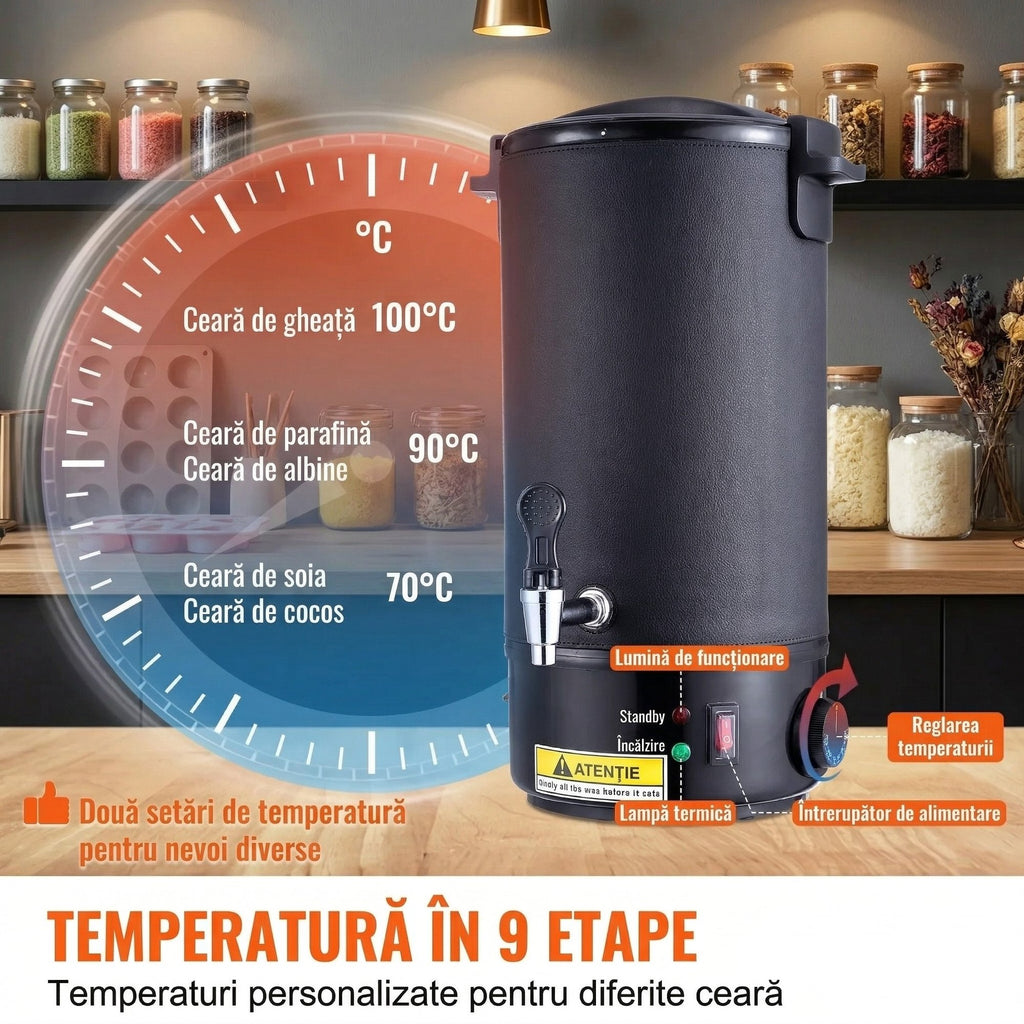 Topitor Electric de Ceara 10L – 1100W, Control Temperatura 30-110°C 6