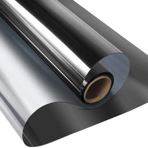 Folie oglindă unidirecțională anti-UV pentru ferestre, privacy static, 60x300, negru