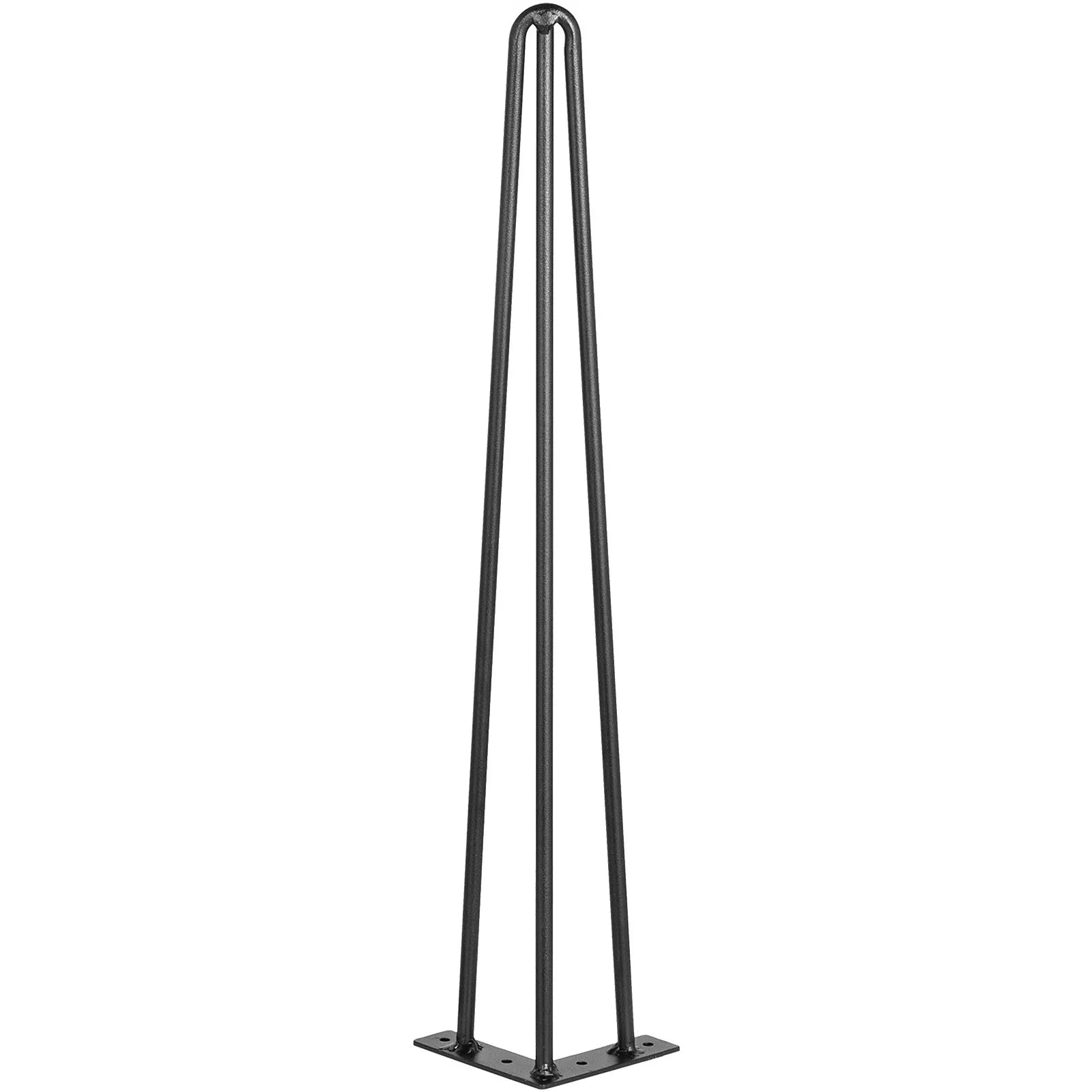 Set 4 Picioare Masa, 40 cm, Negru – Otel Carbon, 3 Tije, Capacitate 100 kg/picior