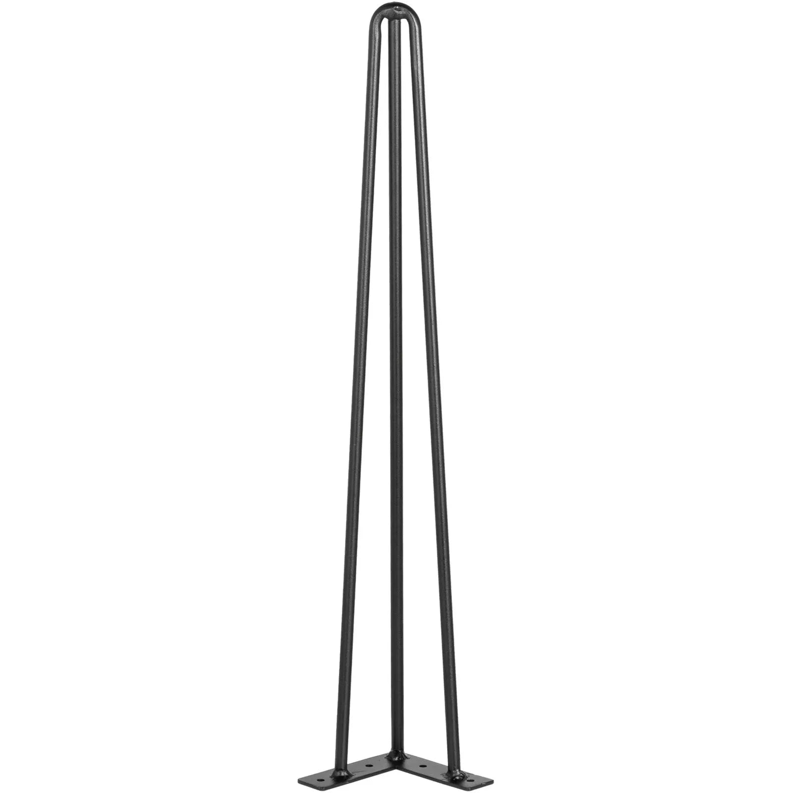 Set 4 Picioare Masa, 76 cm, Negru – Otel Carbon, 3 Tije, Capacitate 100 kg/picior