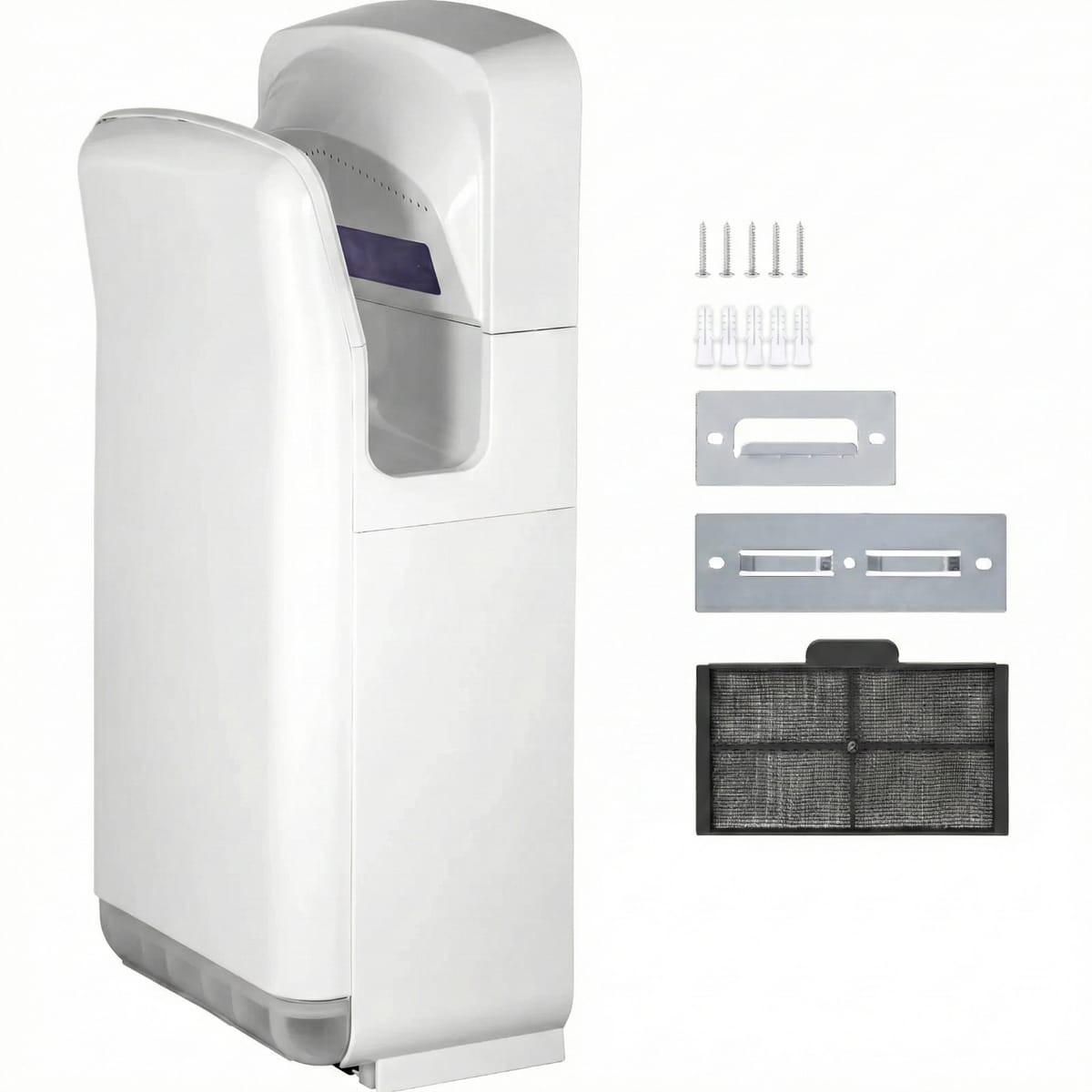 Uscator de Maini Electric Comercial Vertical, 2000W, Filtru HEPA, ABS, Alb, Jet Rapid 1